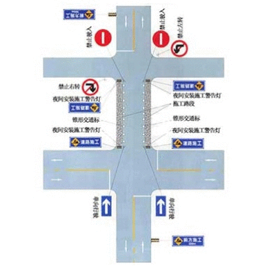 市区道路两侧施工只能单向行驶